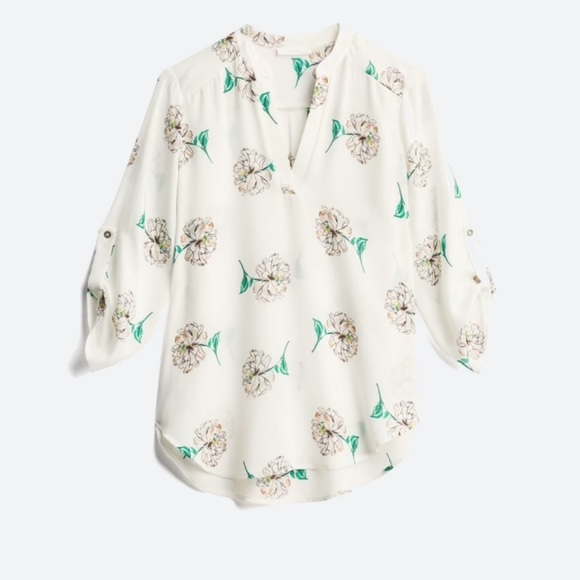 Lush Tops - Warren Split Neck Blouse